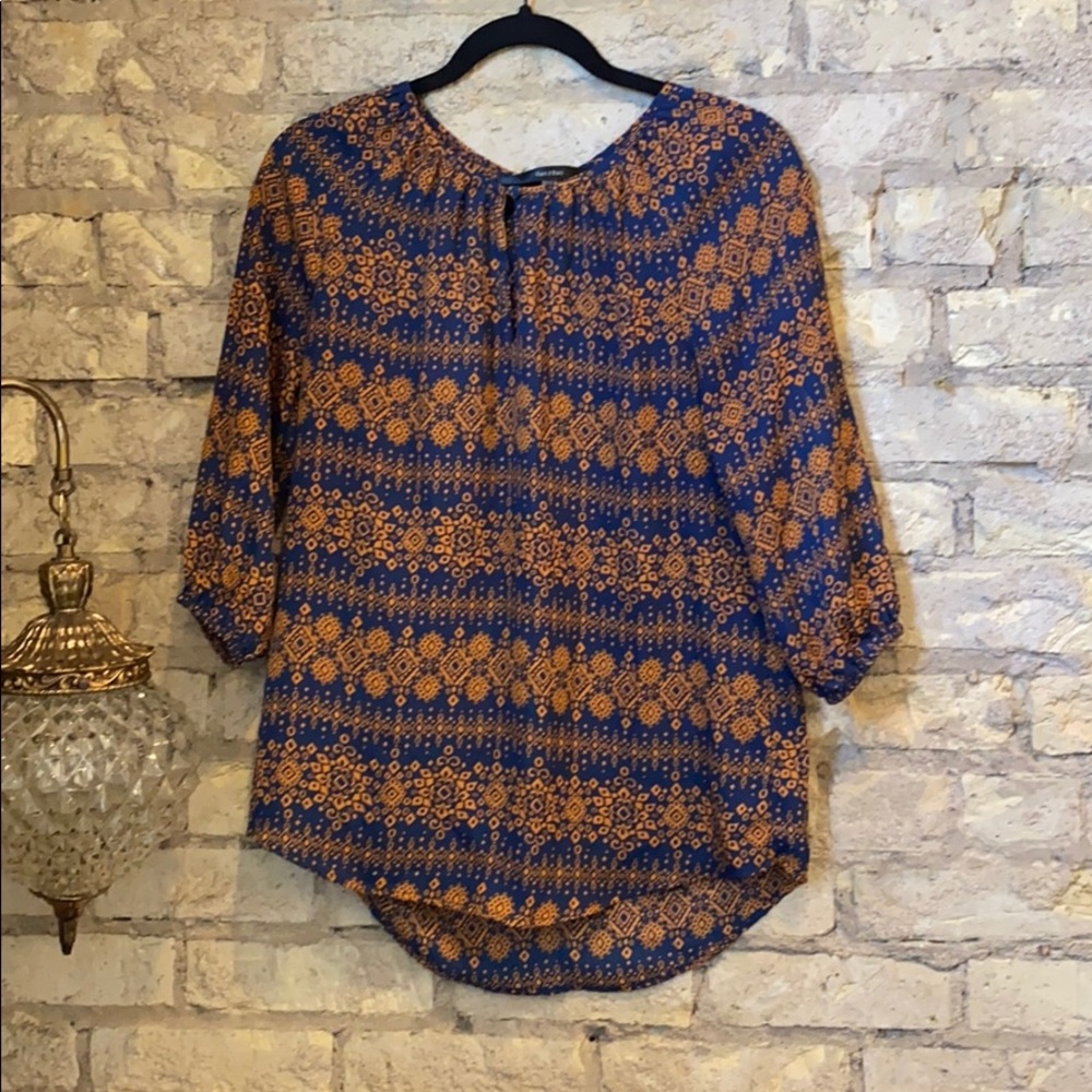 Blue and orange top
